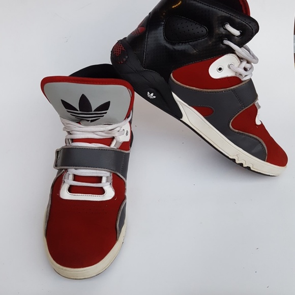 red and gray adidas